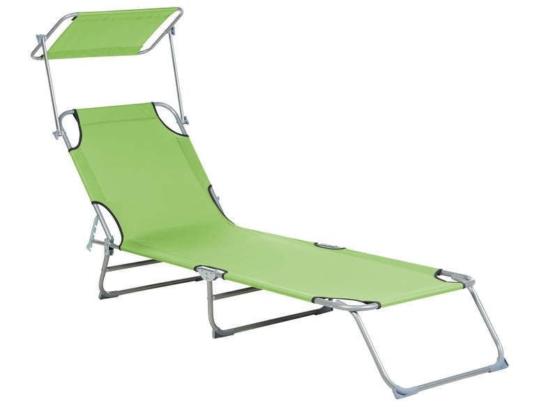 Gartenliege Stahl limettengrün Sonnendac