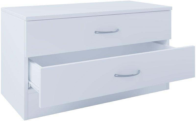 Holz Dielenmöbel Flur Sitzbank Kommode Schublade Diele Balia Unisex Weiss 70 CM