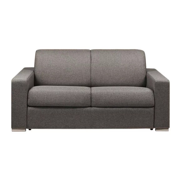 LINEA SOFA - Schlafsofa 2Sitzer Stoff CALITO Liegefläche Matratzen, One Size, Anthrazit