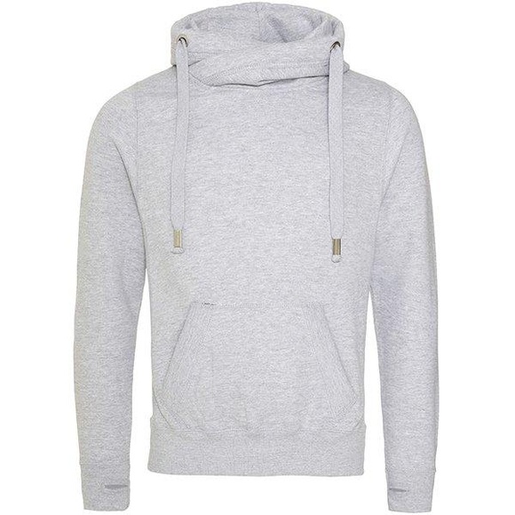 Hauben Querhals Hoodie Herren Grau XS