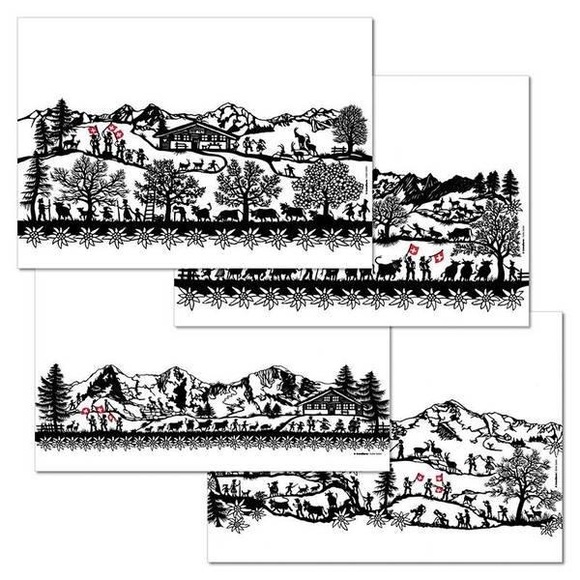 Papiertischset Swiss Tradition