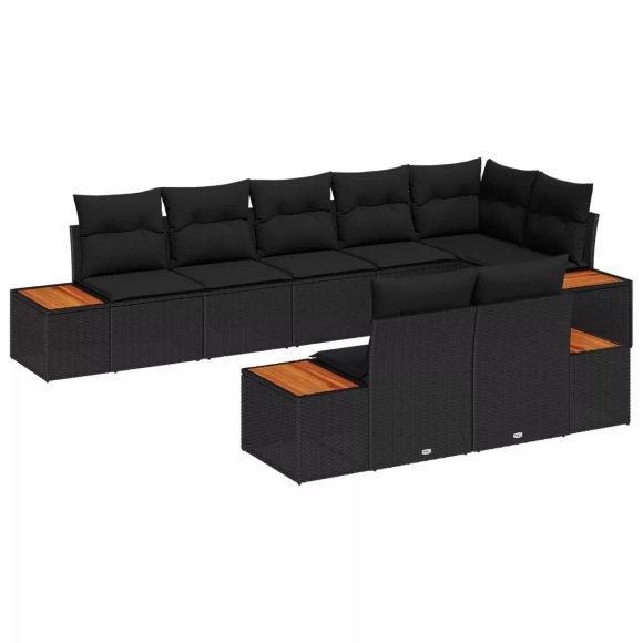 VidaXL - Outdoor-sofa poly-rattan, One Size, Schwarz