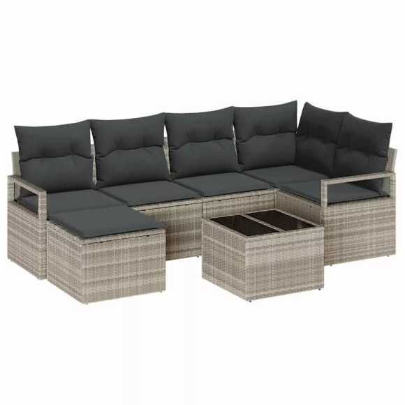 VidaXL - Outdoor-sofa poly-rattan, One Size, Grau