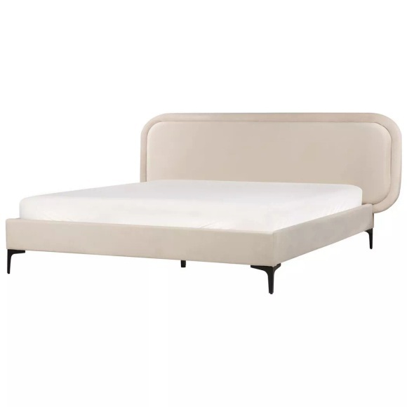Bett mit Lattenrost aus Samtstoff Modern SUZETTE Bett mit Lattenrost aus Samtstoff Modern SUZETTE