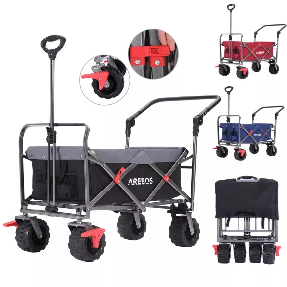 Bollerwagen | Handwagen | Transportkarre | Klappbar | Mit Teleskopstange Unisex ONE SIZE