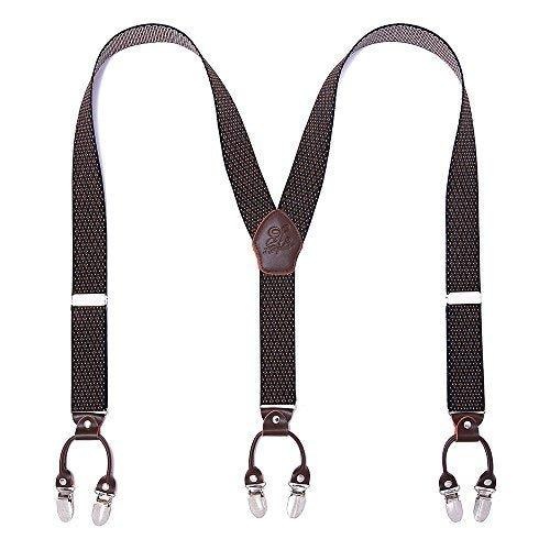Hosenträger 6 Clips Heavy Duty Hosenträger Y Back 20 Farben Haltbare Elastische Verstellbare Unisex Multicolor ONE SIZE