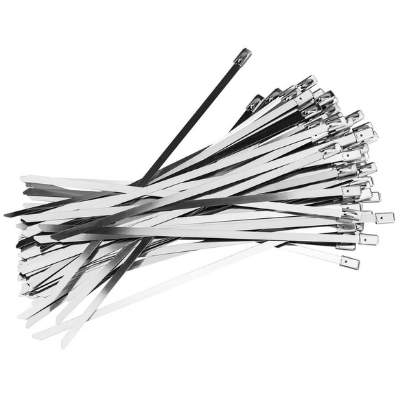 100x Kabelbinder, Edelstahl Unisex