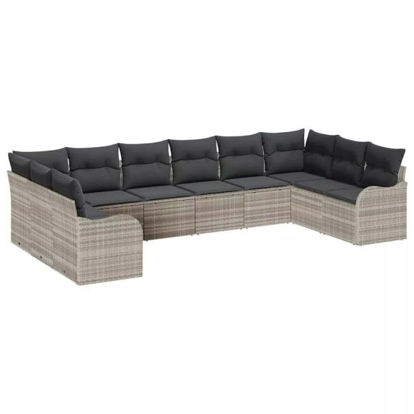 VidaXL - Garten-sofa poly-rattan, One Size, Grau