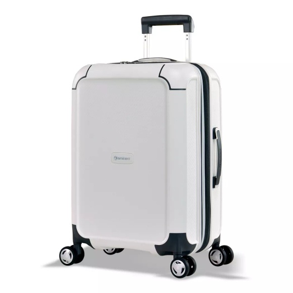 Eminent - Aegis Expandable Handgepäck Koffer 4 Rollen Weiß, 55 CM, Weiss