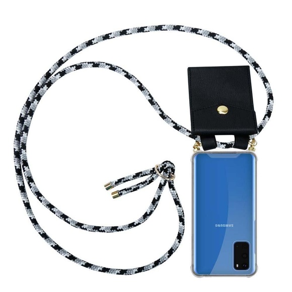 Handy Kette für Samsung Galaxy S20 Silikon mit Gold Ringen