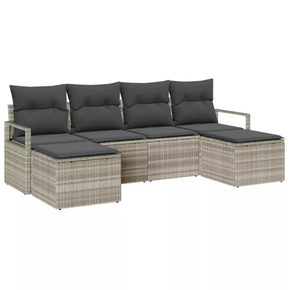 VidaXL - Outdoor-sofa poly-rattan, One Size, Grau