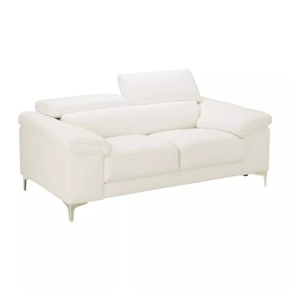 Ledersofa 2-Sitzer SOLANGE - Weiß Ledersofa 2-Sitzer SOLANGE - Weiß