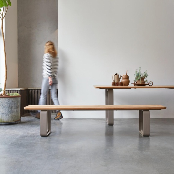Bank aus Teak massiv und Aluminium Harper Bank aus Teak massiv und Aluminium Harper