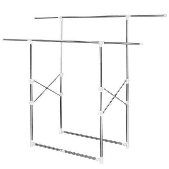 Kleiderständer ausziehbar 2 Stangen 84x42x170cm Kleiderständer ausziehbar 2 Stangen 84x42x170cm