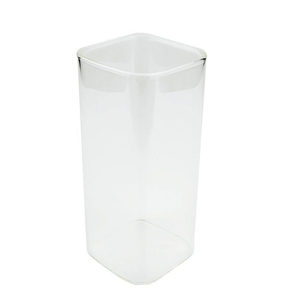 Quadratisches Trinkglas Unisex 400ml