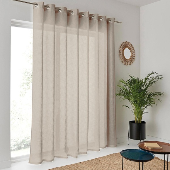 Vorhang Nyong Mit Ösen Unisex Beige 280x245cm