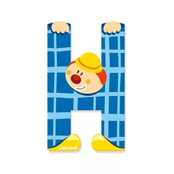 Janod - Clown Buchstabe H ass. 5.5x0.7x9cm 10 gr