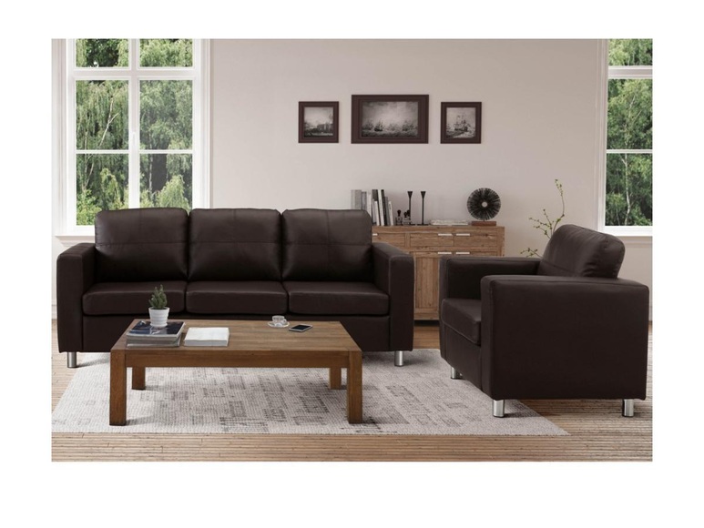 Couchgarnitur 3+1 Kunstleder ACKLEY Couchgarnitur 3+1 Kunstleder ACKLEY