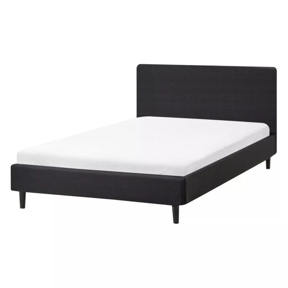 Beliani - Bett mit Lattenrost aus Stoff FITOU, 120X200CM, Schwarz