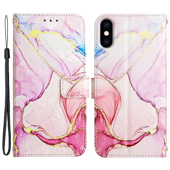 iPhone Xs / X- Leder Hülle Marble