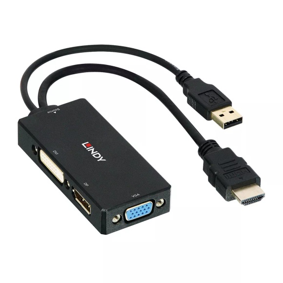 Lindy HDMI - DP/DVI-D/VGA Adapter