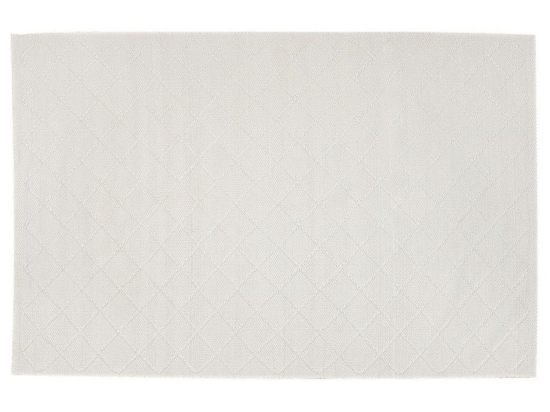 Beliani Dekorativer Wollteppich 160 x 230 cm weiss ELLEK
