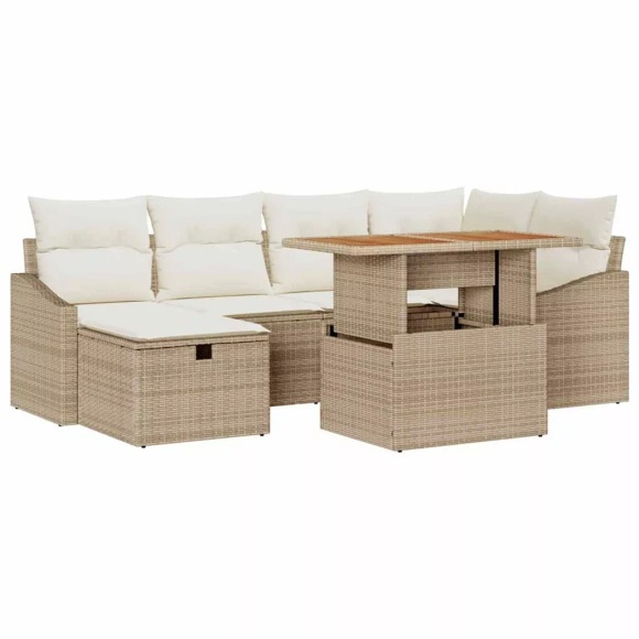 VidaXL - Garten sofa poly-rattan, One Size, Beige