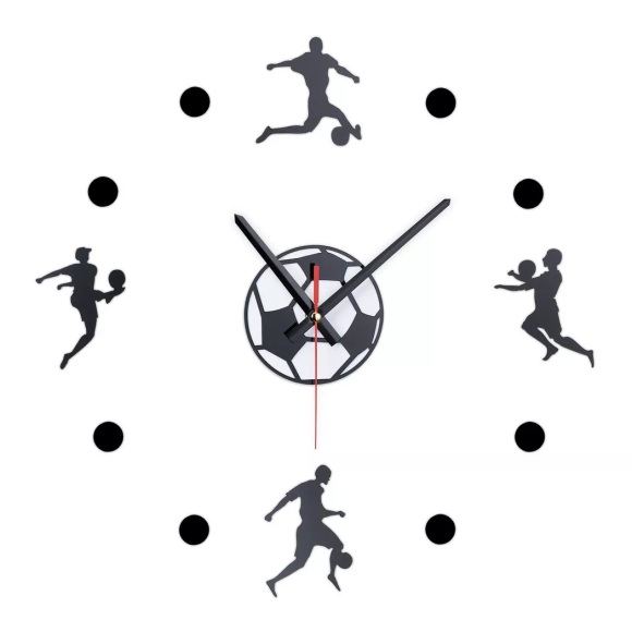 Northix - DIY Wanduhr Fußball, One Size