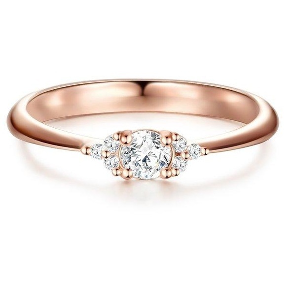 Damen Ring Damen Goldrosa 52