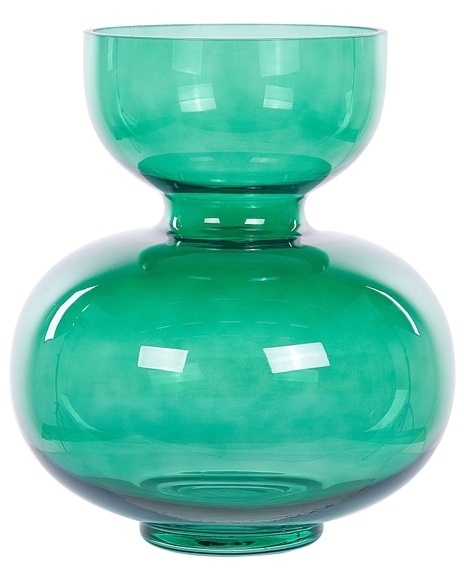 Beliani Blumenvase Glas grün 27 cm PALAIA Vase