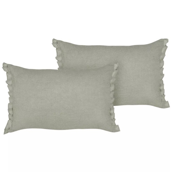 Kissen 2er Set aus Leinen Modern SASSAFRAS Kissen 2er Set aus Leinen Modern SASSAFRAS