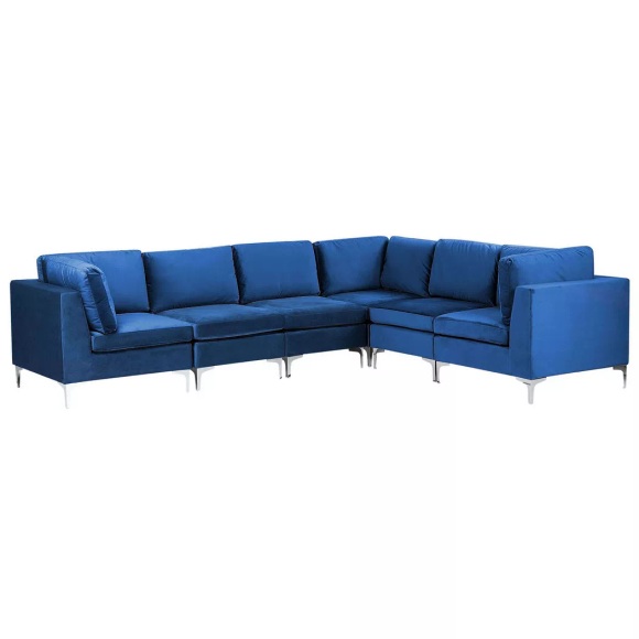 Linksseitiges Sofa aus Samtstoff Modern EVJA Linksseitiges Sofa aus Samtstoff Modern EVJA