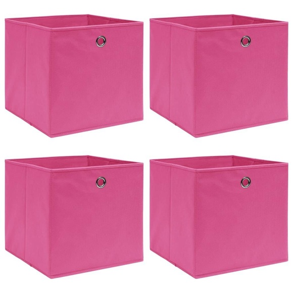 vidaXL Aufbewahrungsboxen 4 Stk. Rosa 32×32×32 cm Stoff