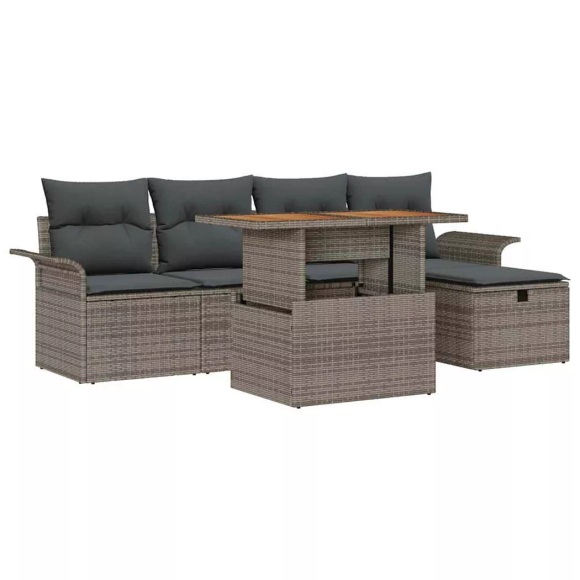 VidaXL - Garten sofa set massivholz akazie, One Size, Grau