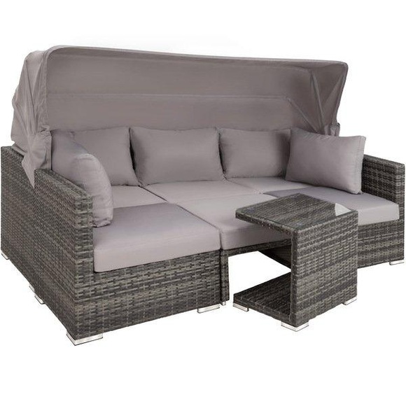 Rattan Lounge mit Aluminiumgestell San Marino Rattan Lounge mit Aluminiumgestell San Marino