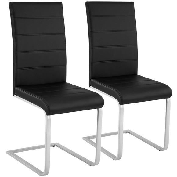 2 Esszimmerstühle Schwingstühle - schwarz