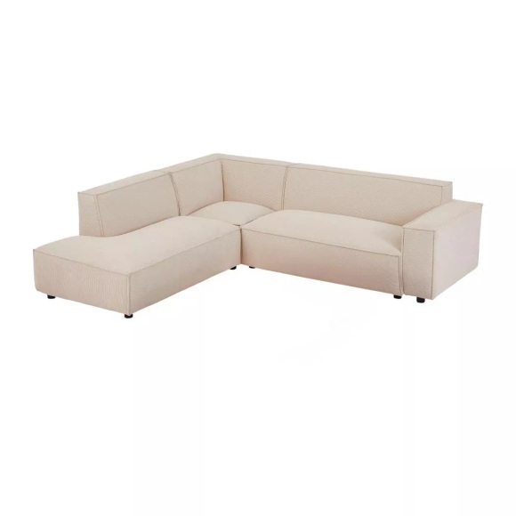 Großes Ecksofa - Ecke links - Cord - Beige - BORORE von Großes Ecksofa - Ecke links - Cord - Beige - BORORE von PASCAL MORABITO