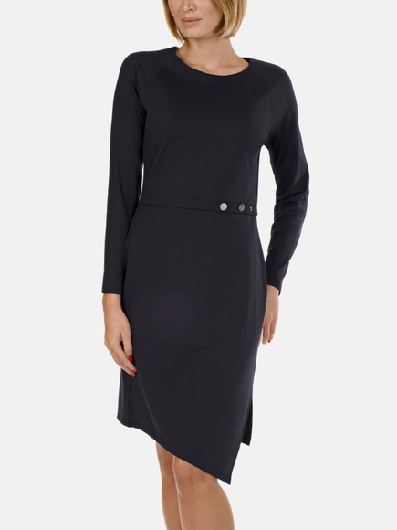 Langärmeliges Kleid Estelle Damen Schwarz 36