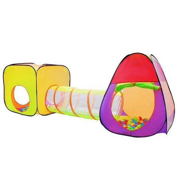 Spielzelt mit Tunnel und Bällebad