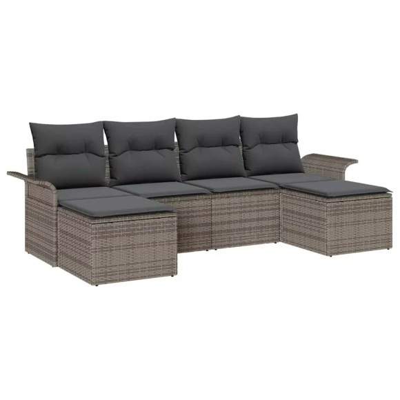 VidaXL - Garten-sofa poly-rattan, One Size, Grau