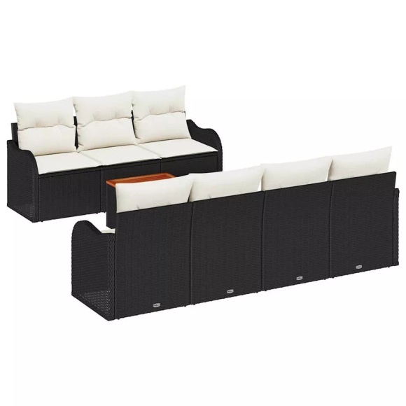 VidaXL - Garten-sofa poly-rattan, One Size, Schwarz