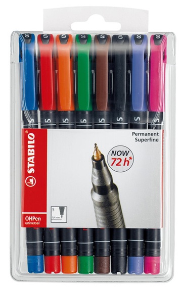 STABILO OHP Pen permanent 0,4mm 841/8 8er Etui