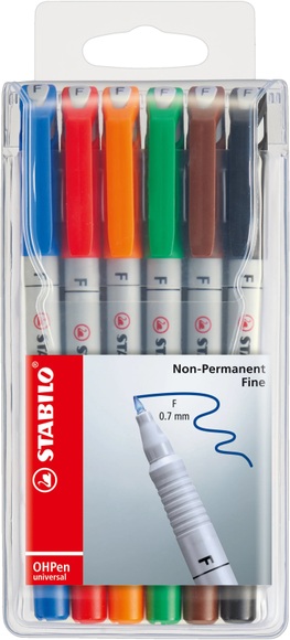 STABILO OHP Pen non-perm. 0,6mm 852/6 6er Etui
