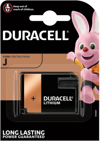 DURACELL Foto-Batterien 6,0 V J4LR61 Lithium Flat-Pack