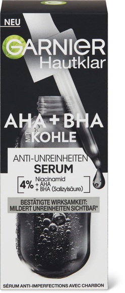 Hautklar Anti-unreinheiten Serum Mit Kohle Und 4% Niacinamid + Aha + Bha (salizylsäure) Damen 30ml
