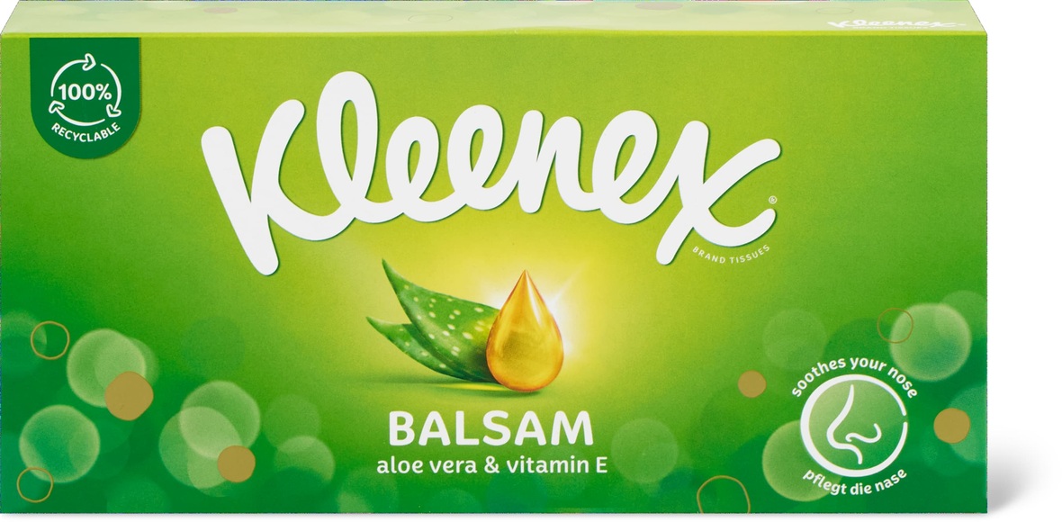 Kleenex Balsam Taschentücher Box (56 Stk)