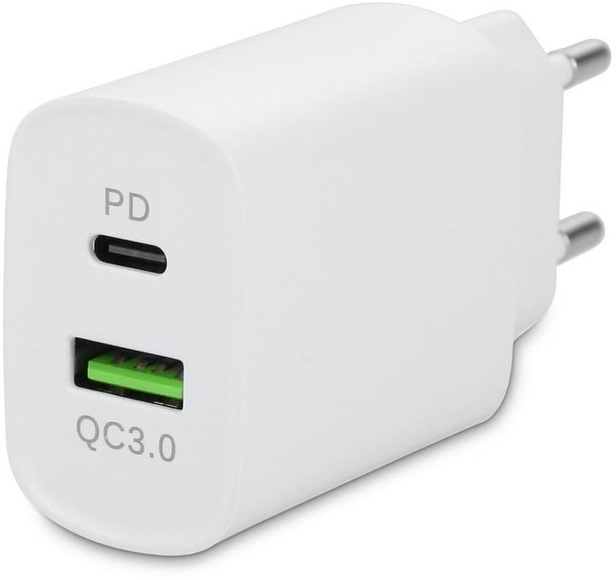 LMP Dual Port Power Adapter iPad/iPhone - USB-A und USB-C max. 20W