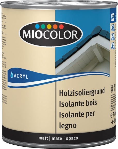 Miocolor Holzisoliergrund Weiss 750 ml