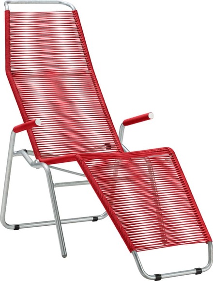 Schaffner - Gartenliege BRISSAGO - Kunststoff - Rot - 64/184/118 cm