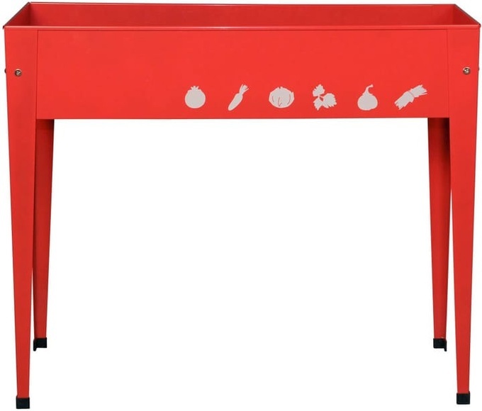 Hochbeet für Balkon & Terrasse ´Rot´ 100x40x84 cm (1 Stück)